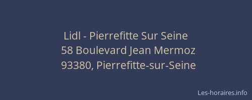 Lidl - Pierrefitte Sur Seine