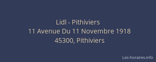 Lidl - Pithiviers