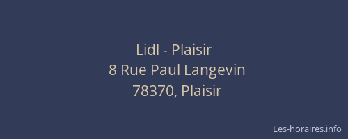 Lidl - Plaisir