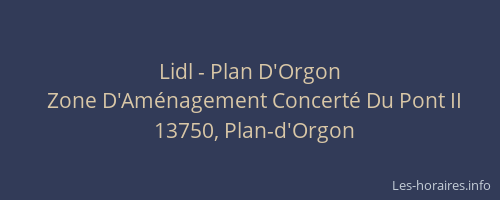 Lidl - Plan D'Orgon
