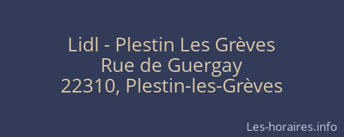 Lidl - Plestin Les Grèves