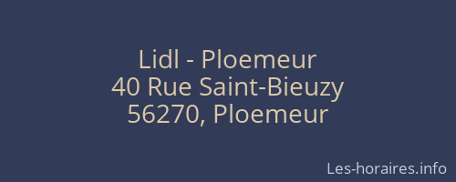 Lidl - Ploemeur