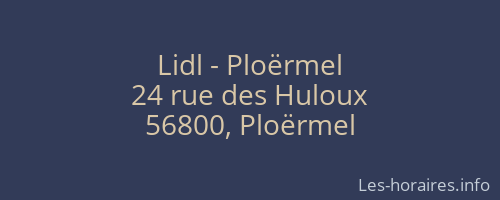 Lidl - Ploërmel