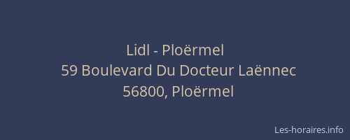 Lidl - Ploërmel