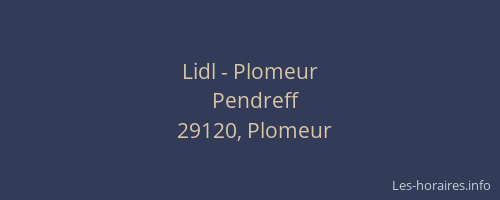 Lidl - Plomeur