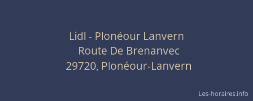 Lidl - Plon&eacute;our Lanvern