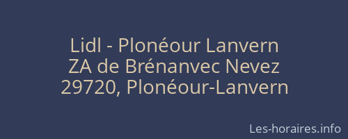 Lidl - Plonéour Lanvern