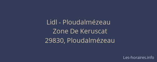 Lidl - Ploudalmézeau