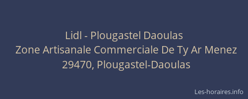 Lidl - Plougastel Daoulas
