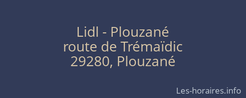 Lidl - Plouzané