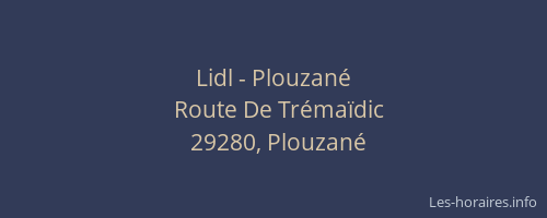 Lidl - Plouzané