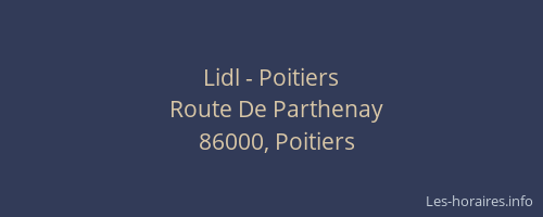 Lidl - Poitiers