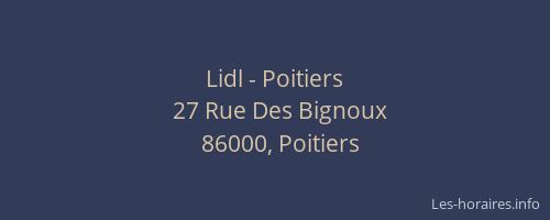 Lidl - Poitiers