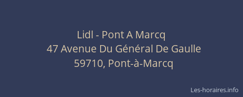 Lidl - Pont A Marcq