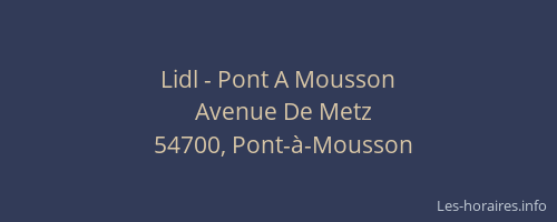 Lidl - Pont A Mousson