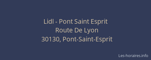 Lidl - Pont Saint Esprit