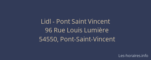 Lidl - Pont Saint Vincent