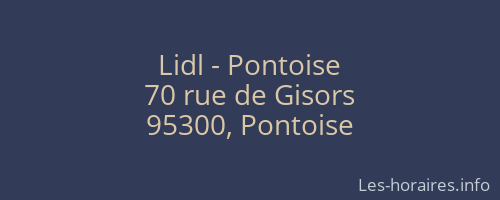 Lidl - Pontoise