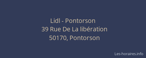 Lidl - Pontorson