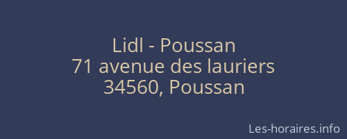 Lidl - Poussan