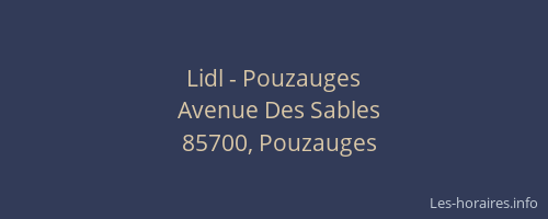 Lidl - Pouzauges
