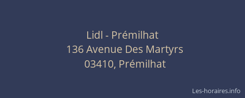 Lidl - Prémilhat