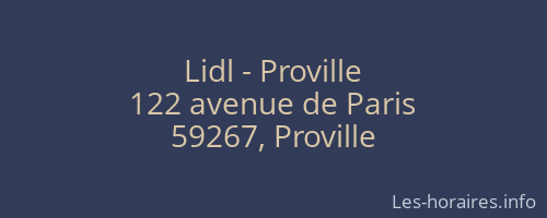 Lidl - Proville