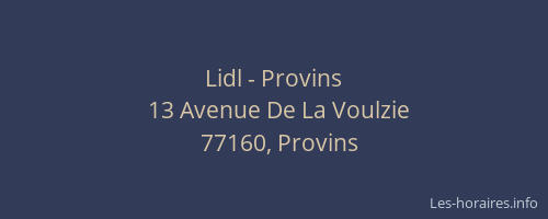 Lidl - Provins