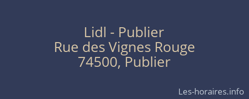Lidl - Publier