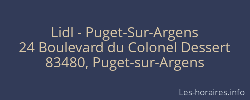 Lidl - Puget-Sur-Argens