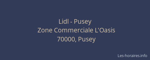 Lidl - Pusey