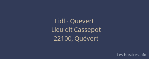 Lidl - Quevert