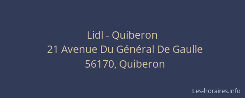 Lidl - Quiberon