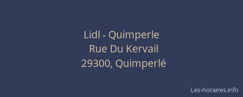 Lidl - Quimperle