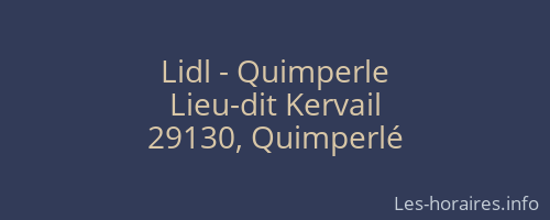 Lidl - Quimperle