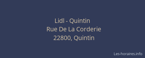 Lidl - Quintin