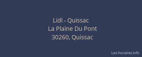 Lidl - Quissac