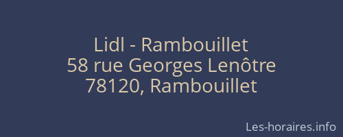Lidl - Rambouillet