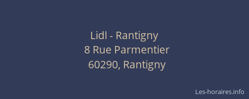 Lidl - Rantigny