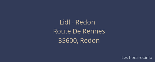 Lidl - Redon