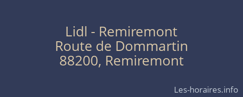 Lidl - Remiremont