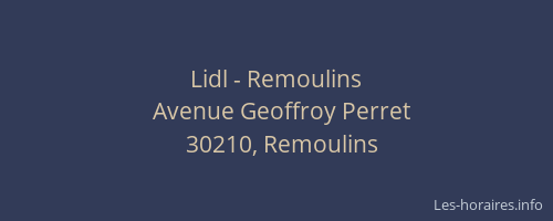 Lidl - Remoulins