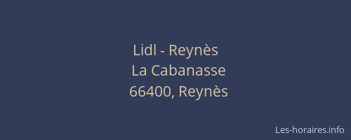 Lidl - Reynès
