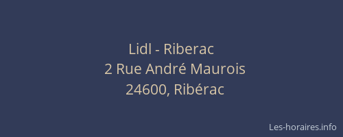 Lidl - Riberac