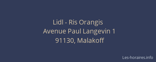 Lidl - Ris Orangis