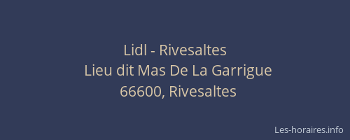 Lidl - Rivesaltes