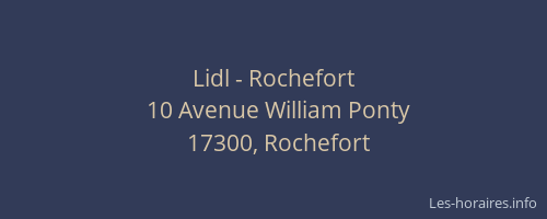 Lidl - Rochefort