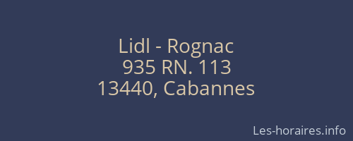 Lidl - Rognac