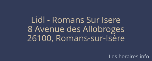 Lidl - Romans Sur Isere