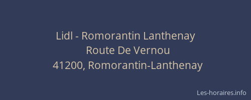 Lidl - Romorantin Lanthenay